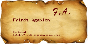 Frindt Agapion névjegykártya